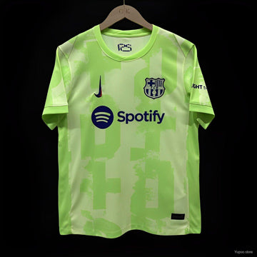 Fcb Green Home Jersey 2024 front view