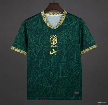 Maillot Brazil Home Jersey Green - Coupe Standard Homme