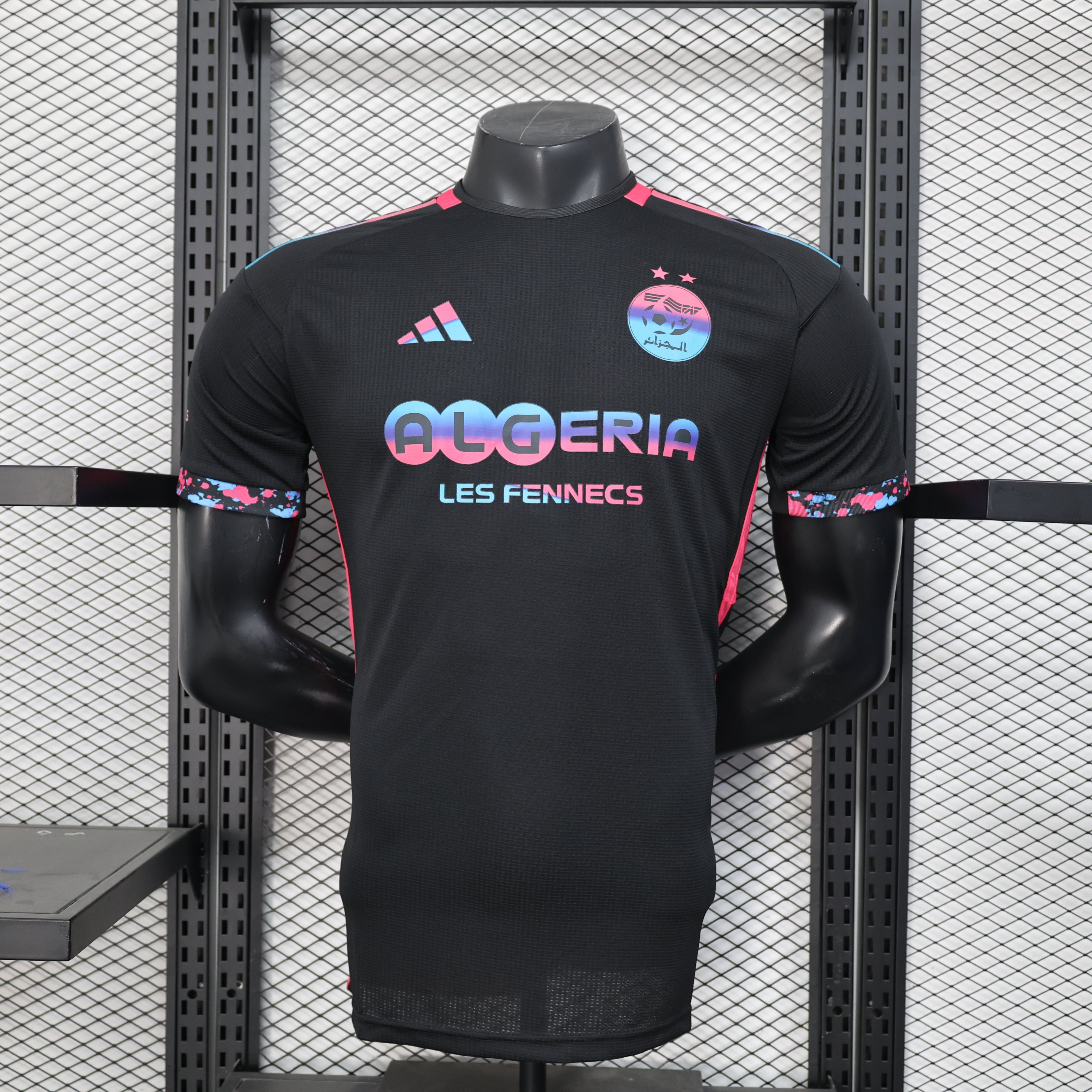 Algeria Black 2025 Black Jersey 2024 front view