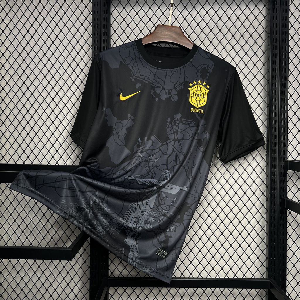 Brésil Edition Spéciale Black 2022 Black Jersey 2024 front view