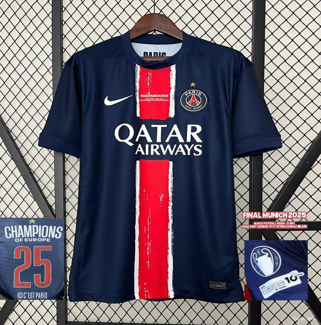 Psg Ucl 25 Home Jersey 2024 front view