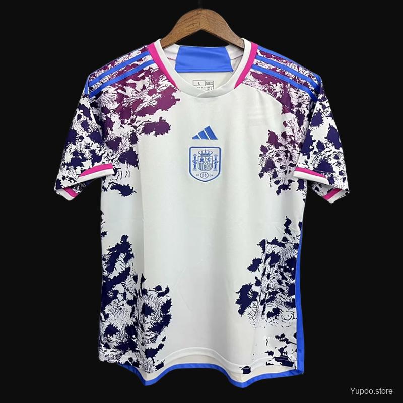 Spain White Jersey 2024 front view