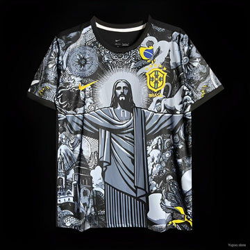 23/24 Brésil Edition Spéciale Noir Home Jersey 2024 front view