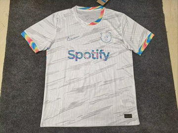 Barcelona New Kit 2025 White White Jersey 2024 front view