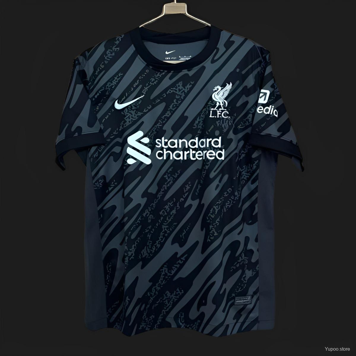 Liverpool Black 2025 Black Jersey 2024 front view