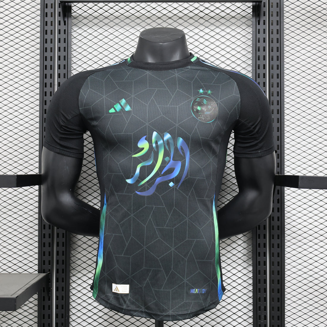 Algeria Black Green 2025 Black Jersey 2024 front view