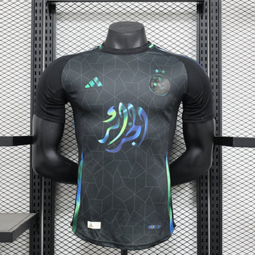 Algeria Black Green 2025 Black Jersey 2024 front view
