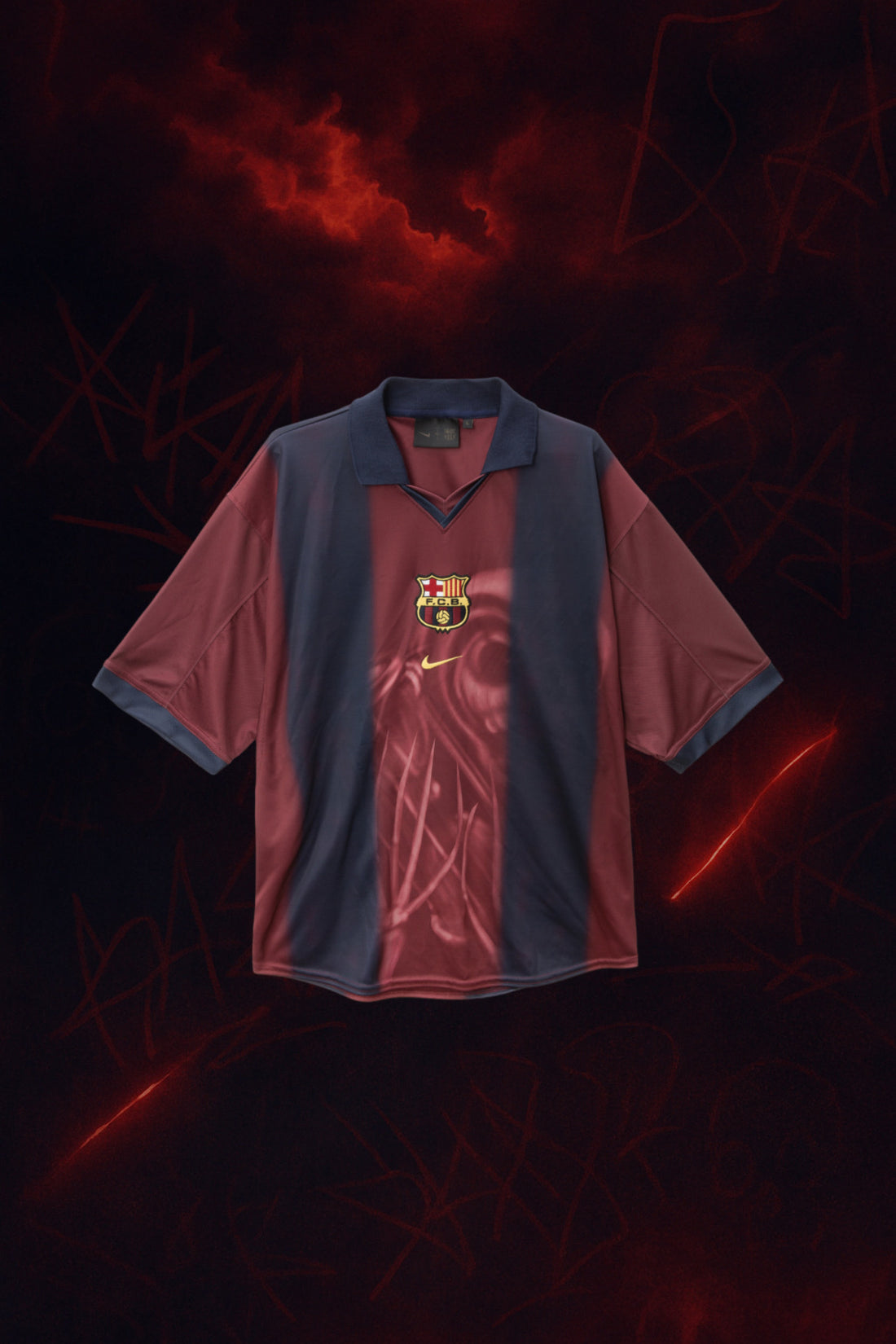 Cj X Nike X Fc Barcelona Retro 2000/01 Home Jersey 2024 front view