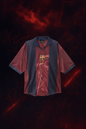 Cj X Nike X Fc Barcelona Retro 2000/01 Home Jersey 2024 front view