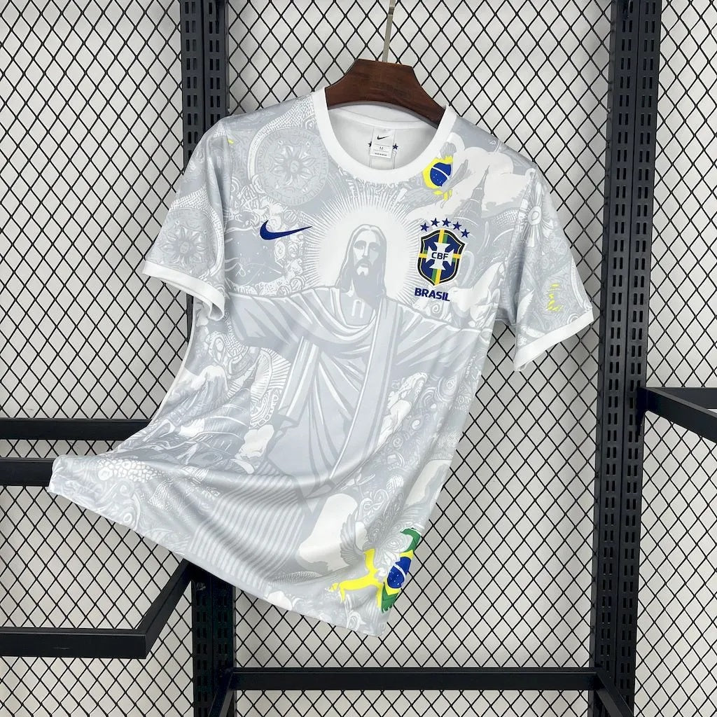 Brésil Edition Spéciale White 2024/25 White Jersey 2024 front view