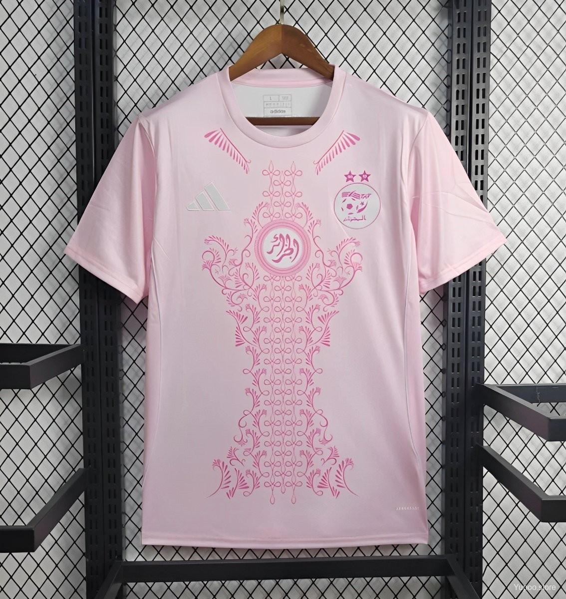 Algeria Pink Pink Jersey 2024 front view