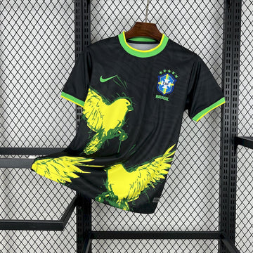 Brésil Edition Spéciale Black 2024/25 Black Jersey 2024 front view