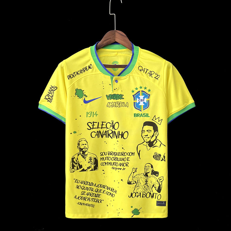 22/23 Brazil Graffiti Home Jersey 2024 front view
