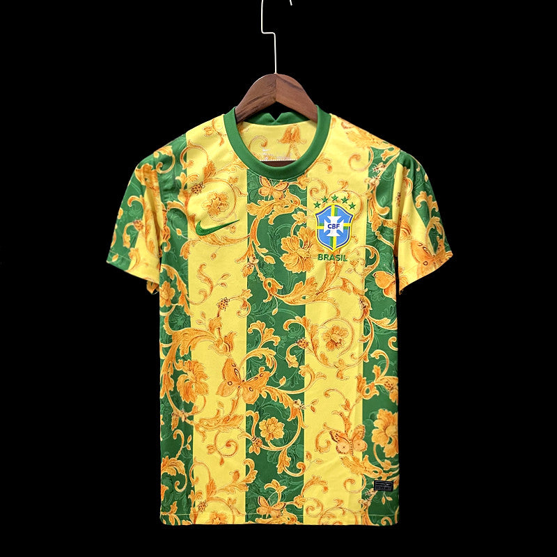 21/22 Brazil Special Edition Yellow Home Jersey 2024 front view