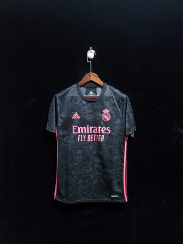 20/21 Real Madrid Black/Pink Black Jersey 2024 front view