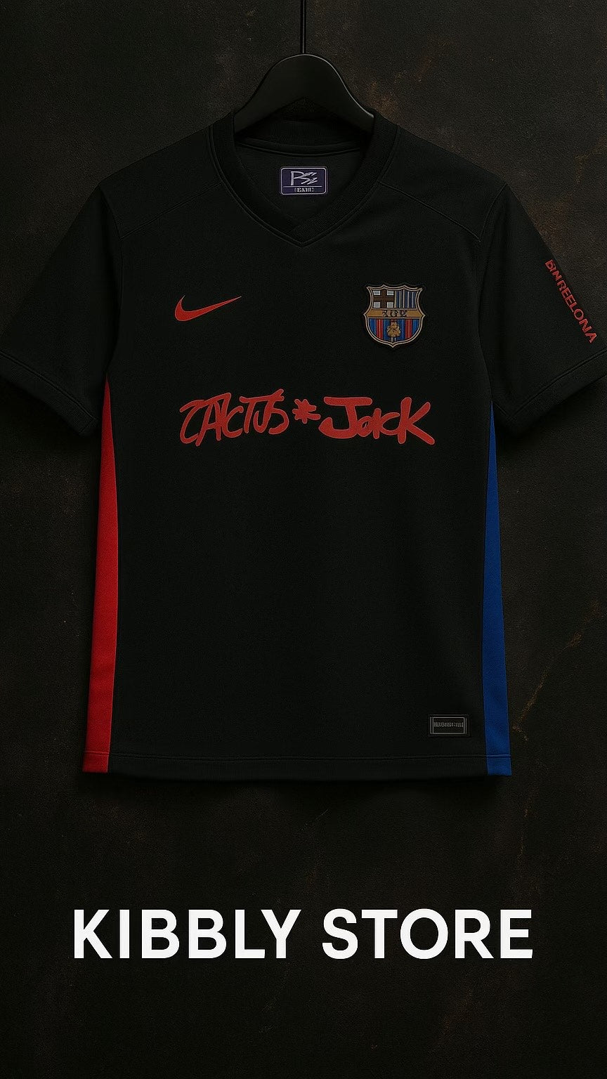Fcb Edition Black Black Jersey 2024 front view