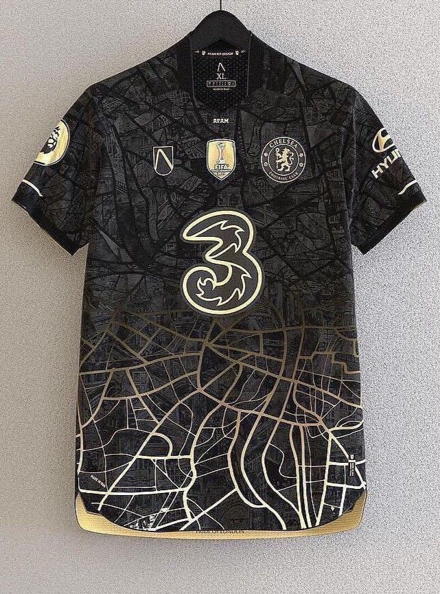 Chelsea Edition Black Black Jersey 2024 front view