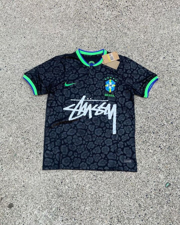 Brazil X Stussy Green Home Jersey 2024 front view