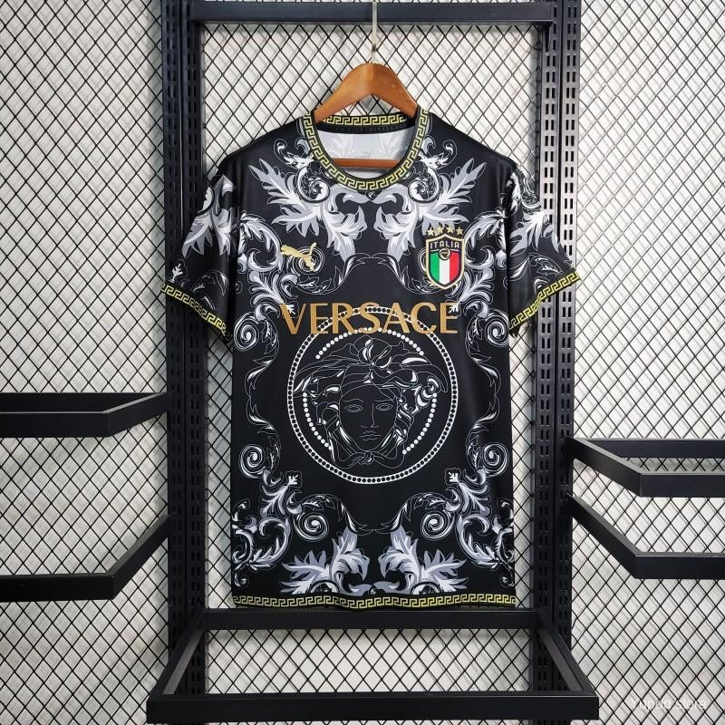 23/24 Versace Italian Black Black Jersey 2024 front view