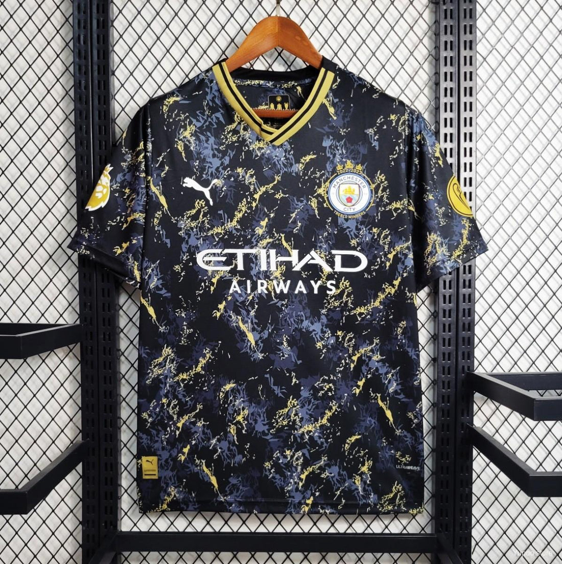 23/24 Etihad Airways Jersey Mancity Home Jersey 2024 front view