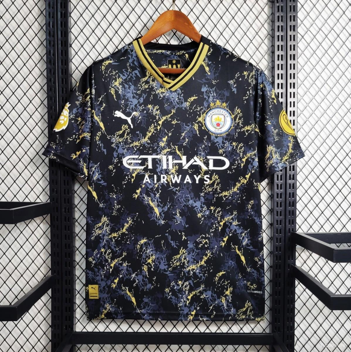 23/24 Etihad Airways Jersey Mancity Home Jersey 2024 front view