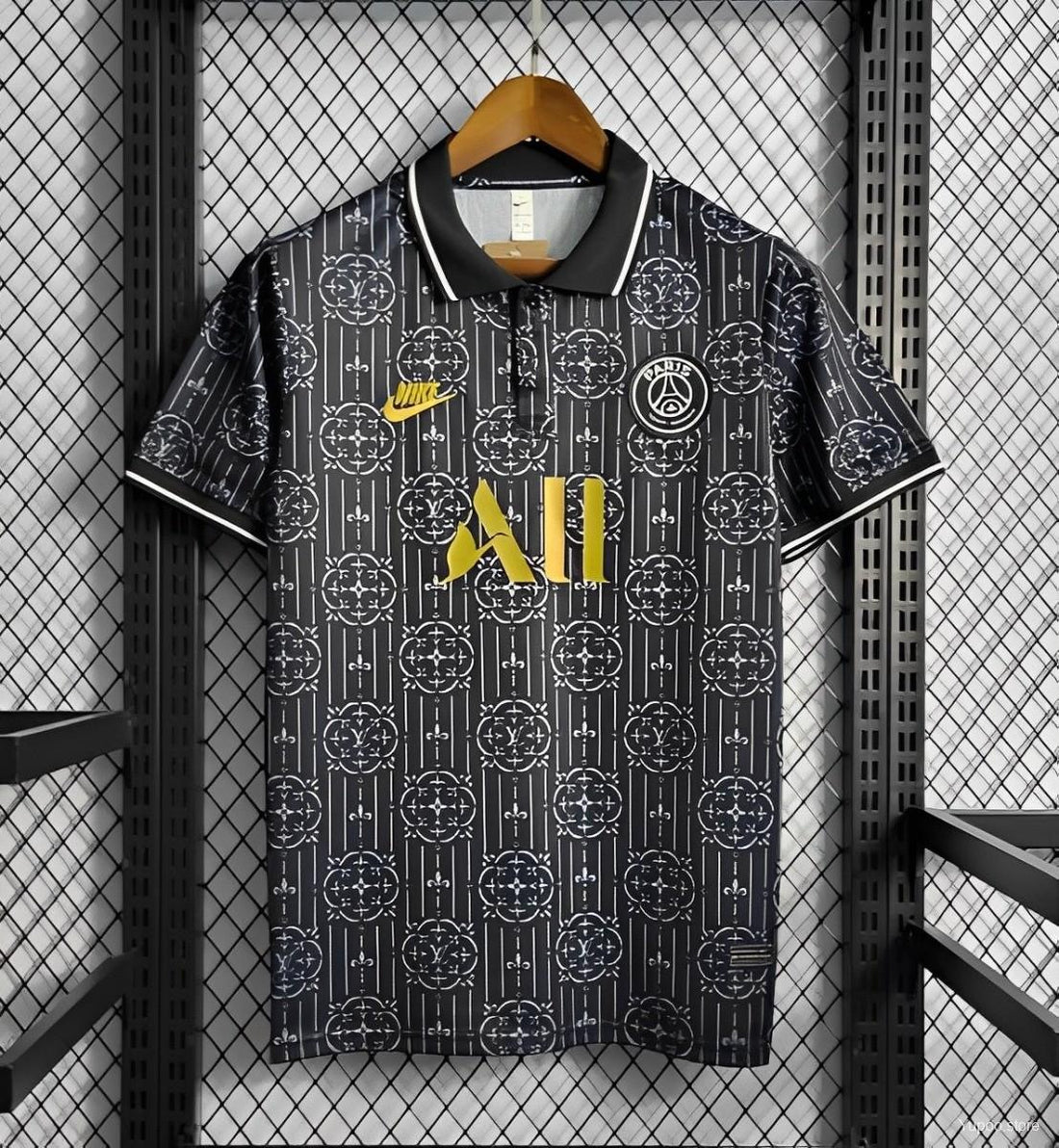 23/24 Psg Black Special Black Jersey 2024 front view