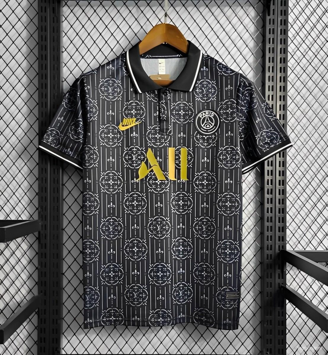23/24 Psg Black Special Black Jersey 2024 front view