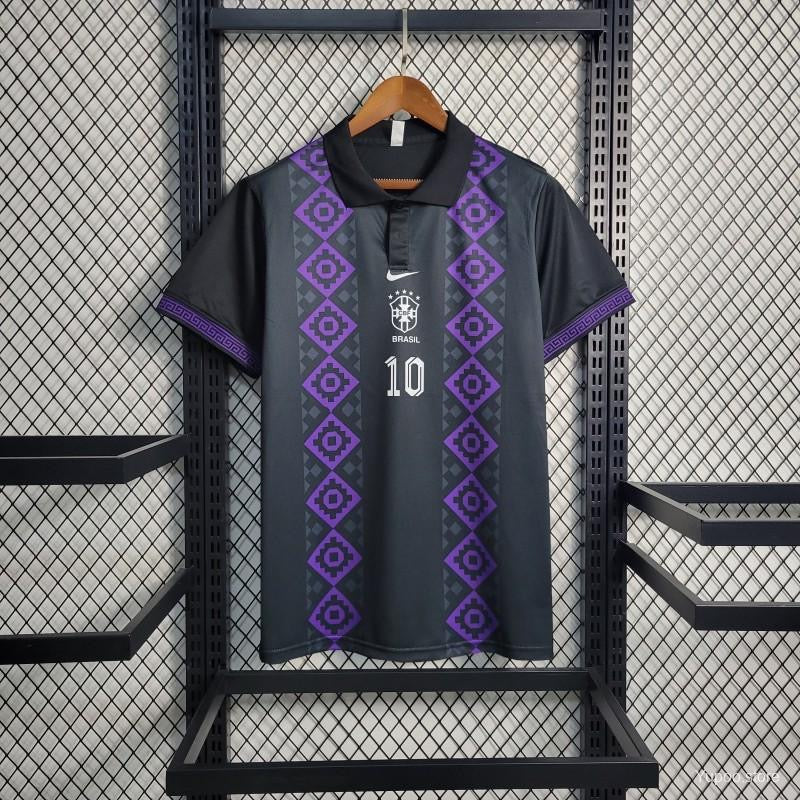 23/24 Caf Brazil Purple Home Jersey 2024 front view