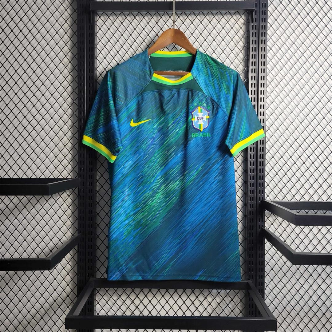 21/22 Brazil Green Pre-Race Home Jersey 2024 front view