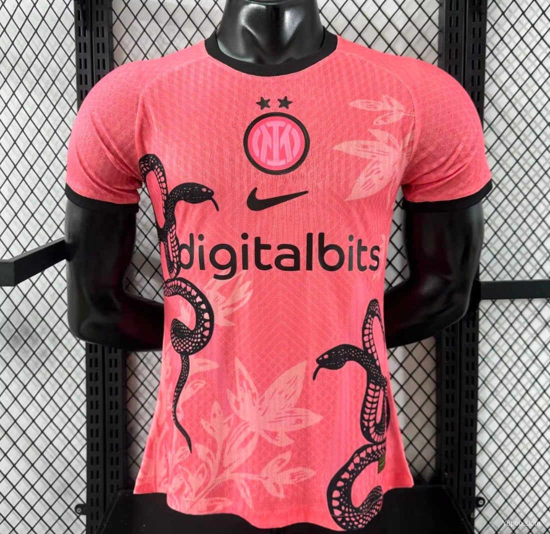 Inter Milan 2025 Pink Pink Jersey 2024 front view