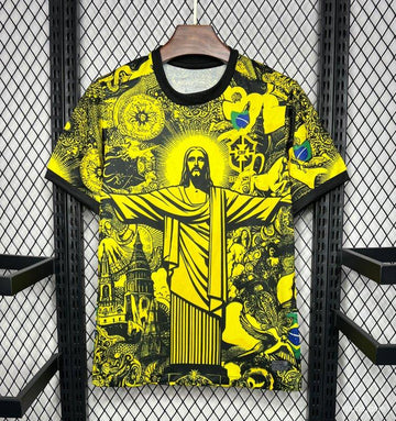 23/24 Brésil Edition Spéciale Jaune Home Jersey 2024 front view
