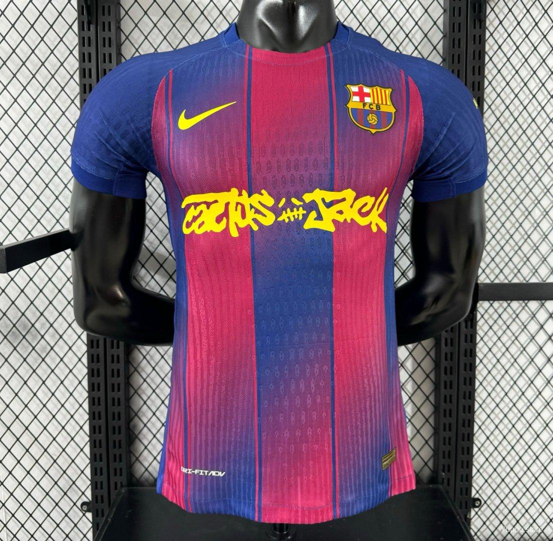 Cj X Nike X Fc Barcelona Dom 25/26 Home Jersey 2024 front view