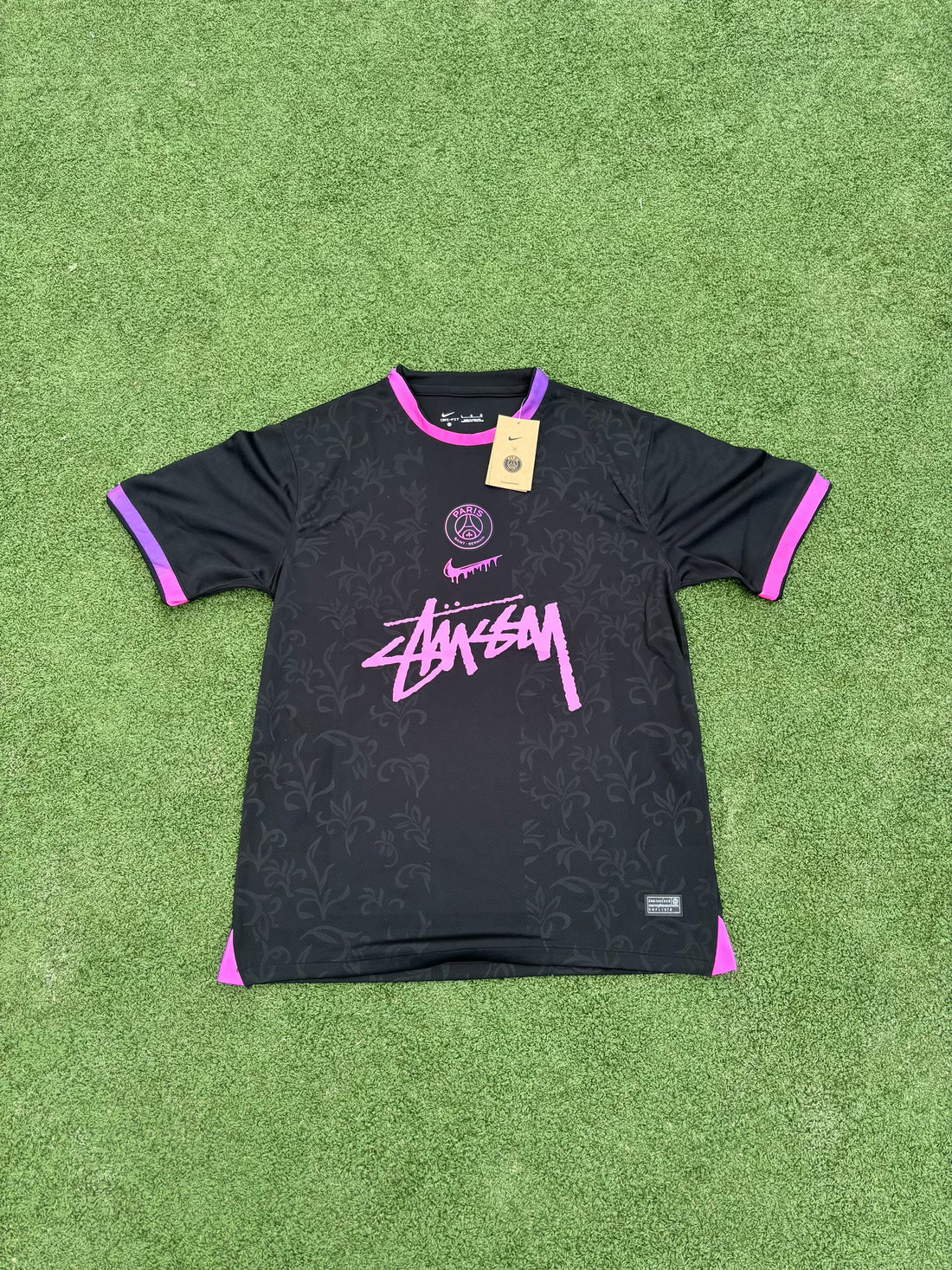 Psg X Stussy Purple Home Jersey 2024 front view