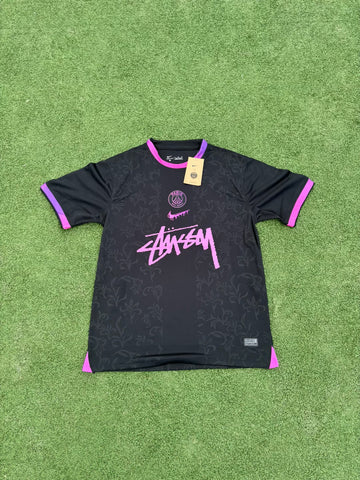 Psg X Stussy Purple Home Jersey 2024 front view