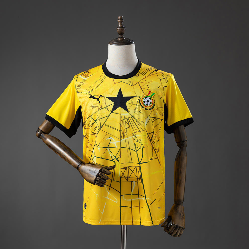 Maillot Jamaique Exterieur Jaune Away Jersey 2024 front view