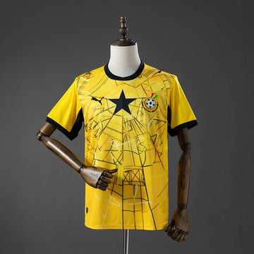 Maillot Jamaique Exterieur Jaune Away Jersey 2024 front view